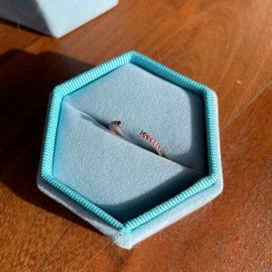 14k Rose Gold Ruby Pave Band